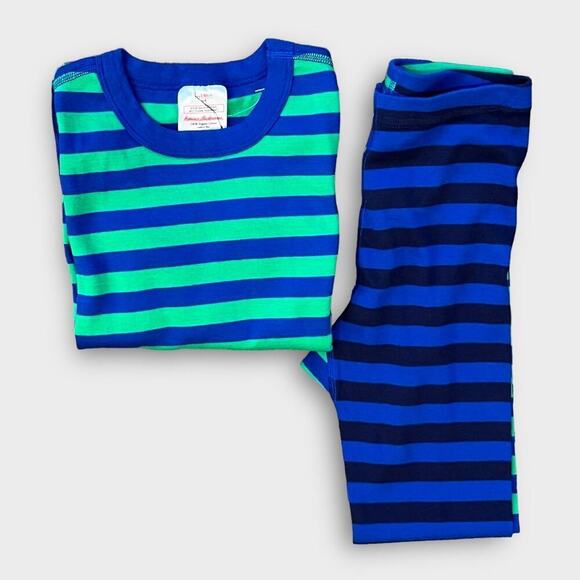 Hanna Andersson striped boys long sleeve pajama set Size US/8 - Picture 1 of 6